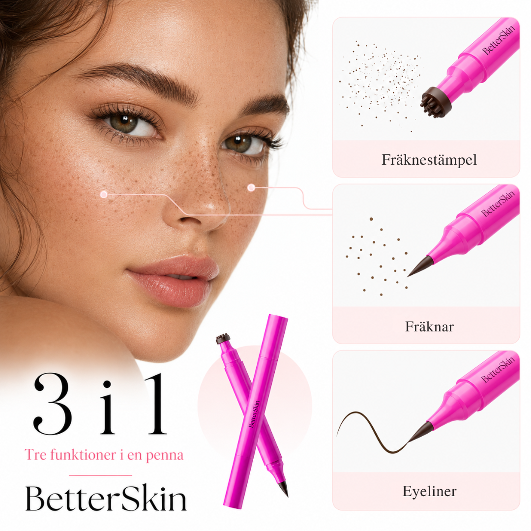 Fräkpenna 3 i 1 – Naturliga fräknar på sekunder