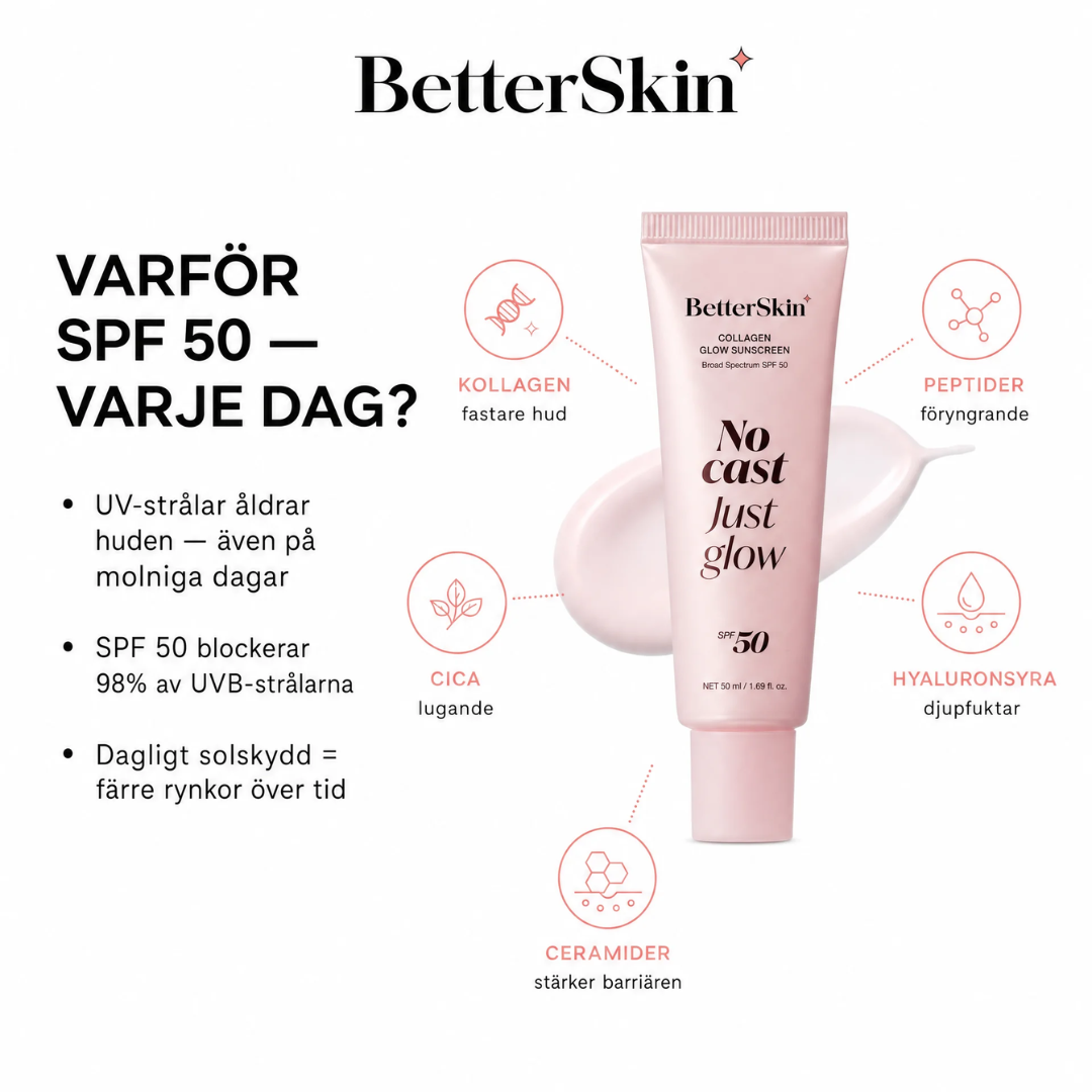 Kollagen SPF 50 – Skyddar och återfuktar huden